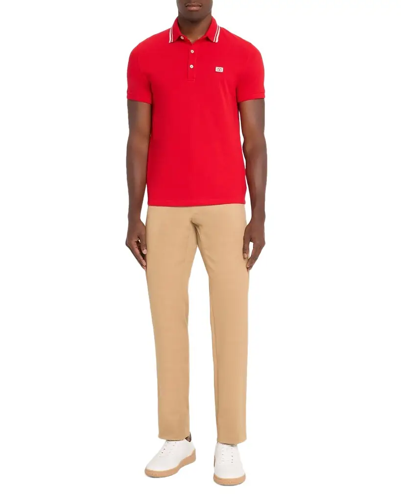 Valentino Garavani Men's VLogo-Patch Pique Polo Shirt