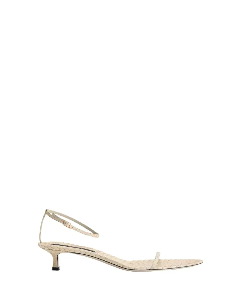 Christen Python Ankle-Strap Sandals