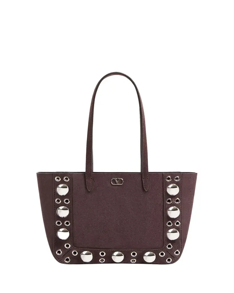 Valentino Garavani Nellcote Studded Suede Mini Tote Bag