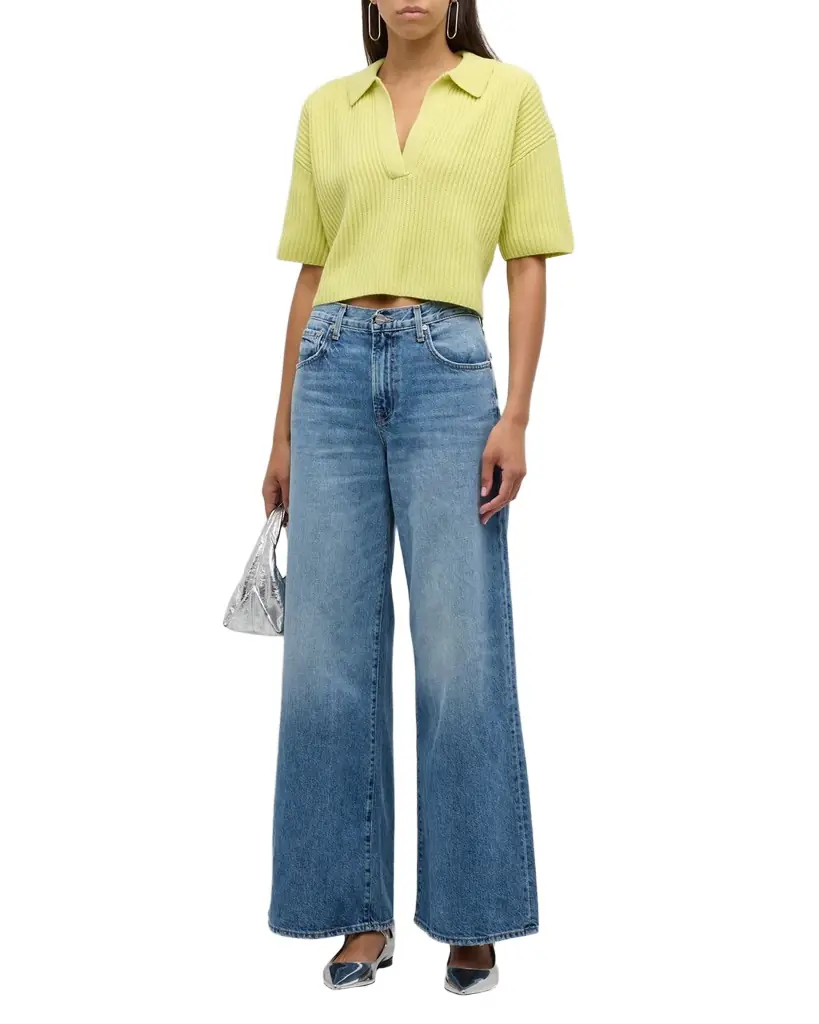TWP Tiny Dancer Wide-Leg Denim Jeans