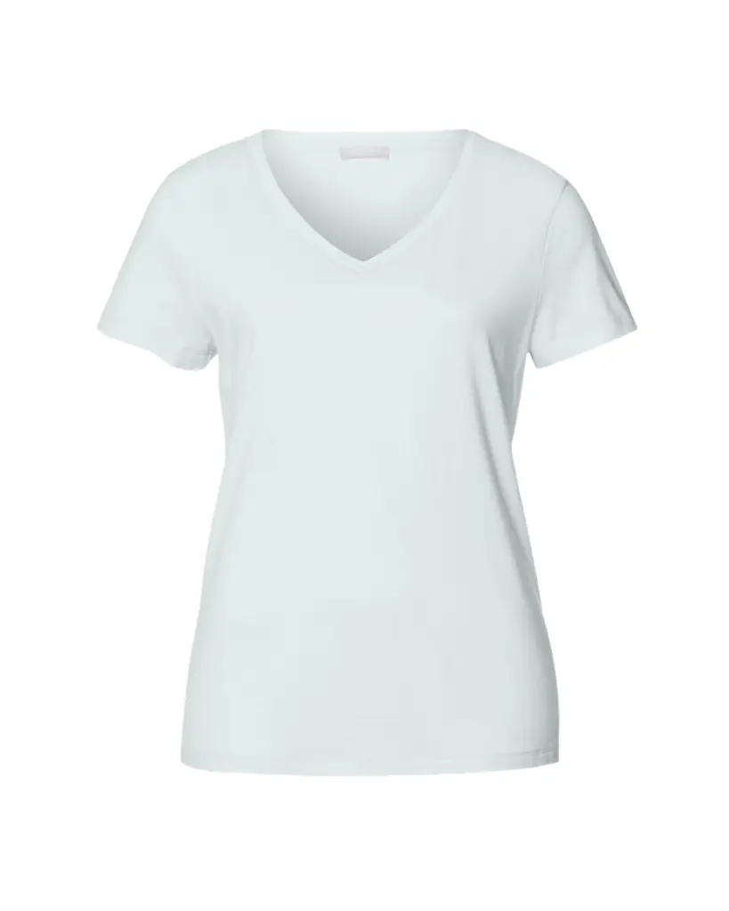 Hanro V-Neck Sleep and Lounge Cotton T-Shirt