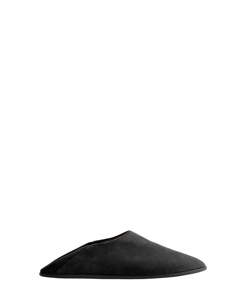 Christen Big Bootie Suede Slipper Mules