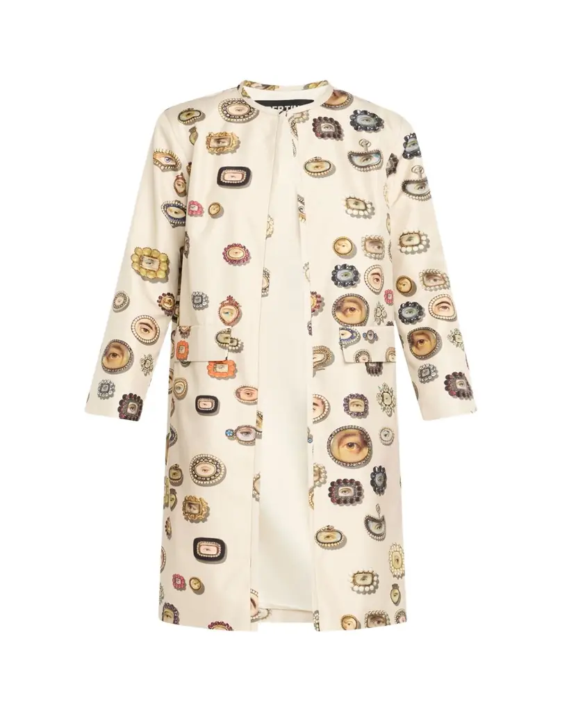 Libertine Lovers Eyes Silk Duster Coat