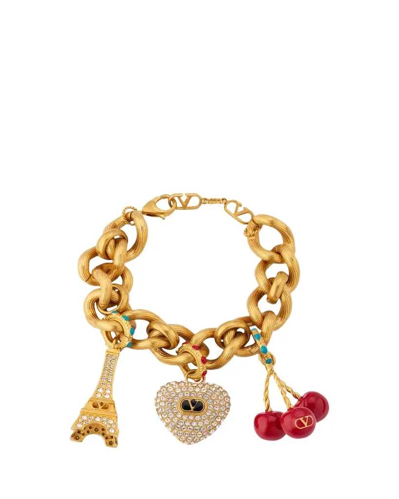 Valentino Garavani Chez Valentino Bracelet in Metal, Enamel and Swarovski Crystals