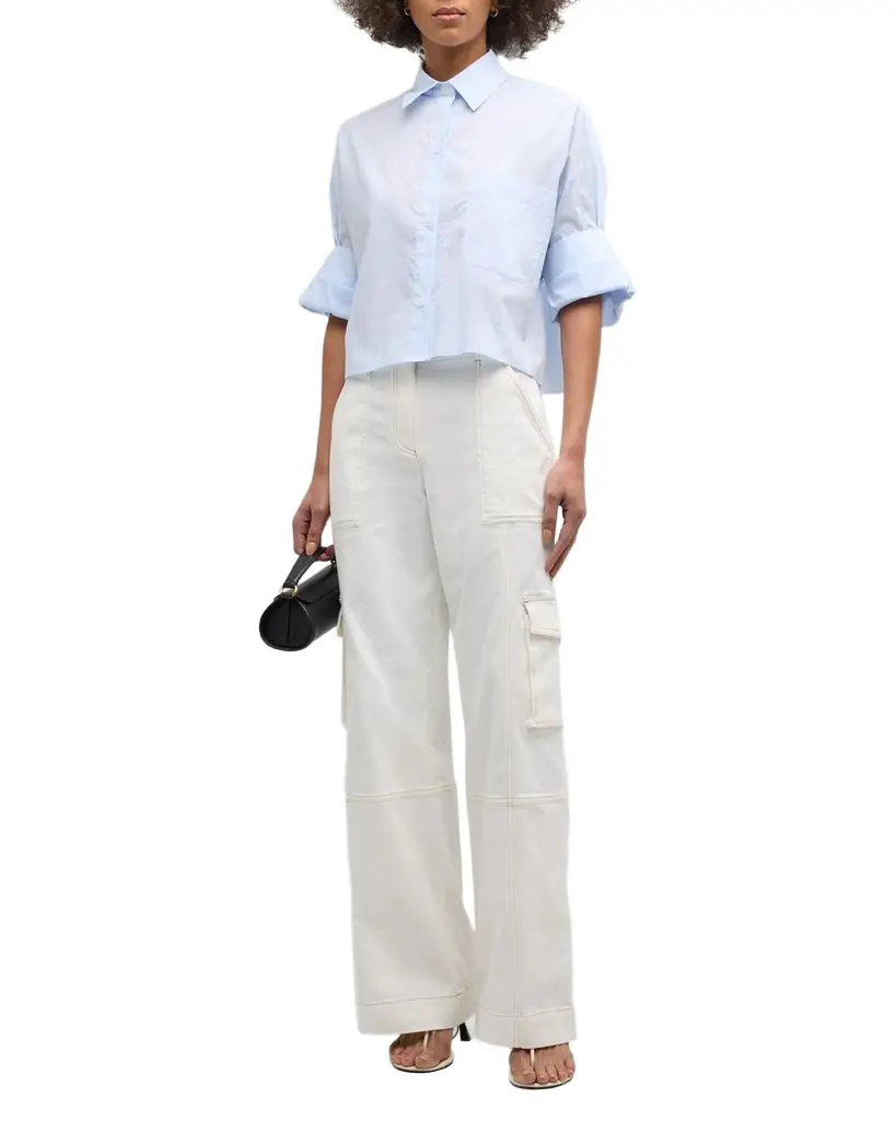 TWP Coop Cotton Twill Topstitched Cargo Pants