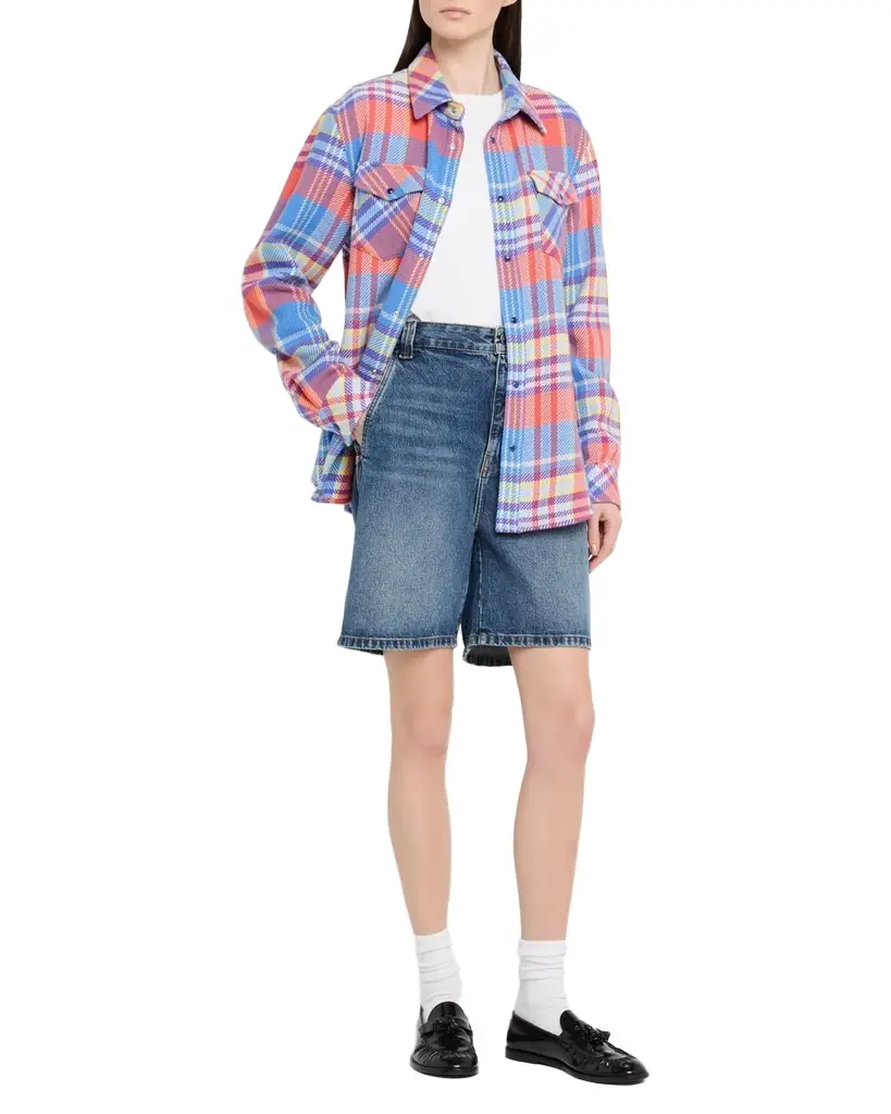 God's True Cashmere Creator Tartan Cashmere Button-Down Shirt