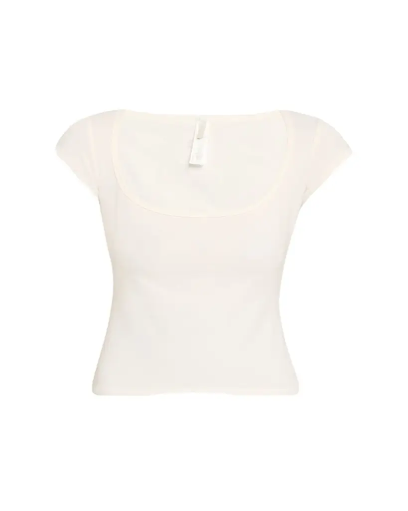 SKIMS Scoop-Neck Cotton Jersey Tee