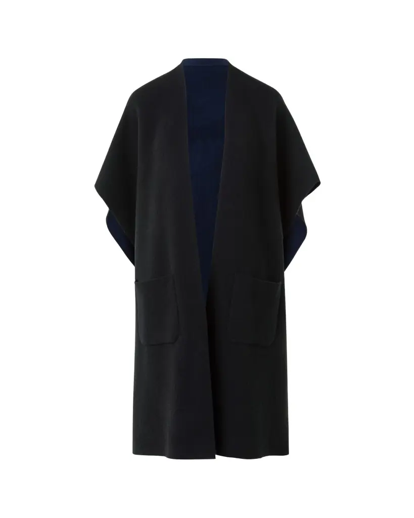 Akris Bicolor Cashmere Double-Face Knit Cape - Women's Clothing