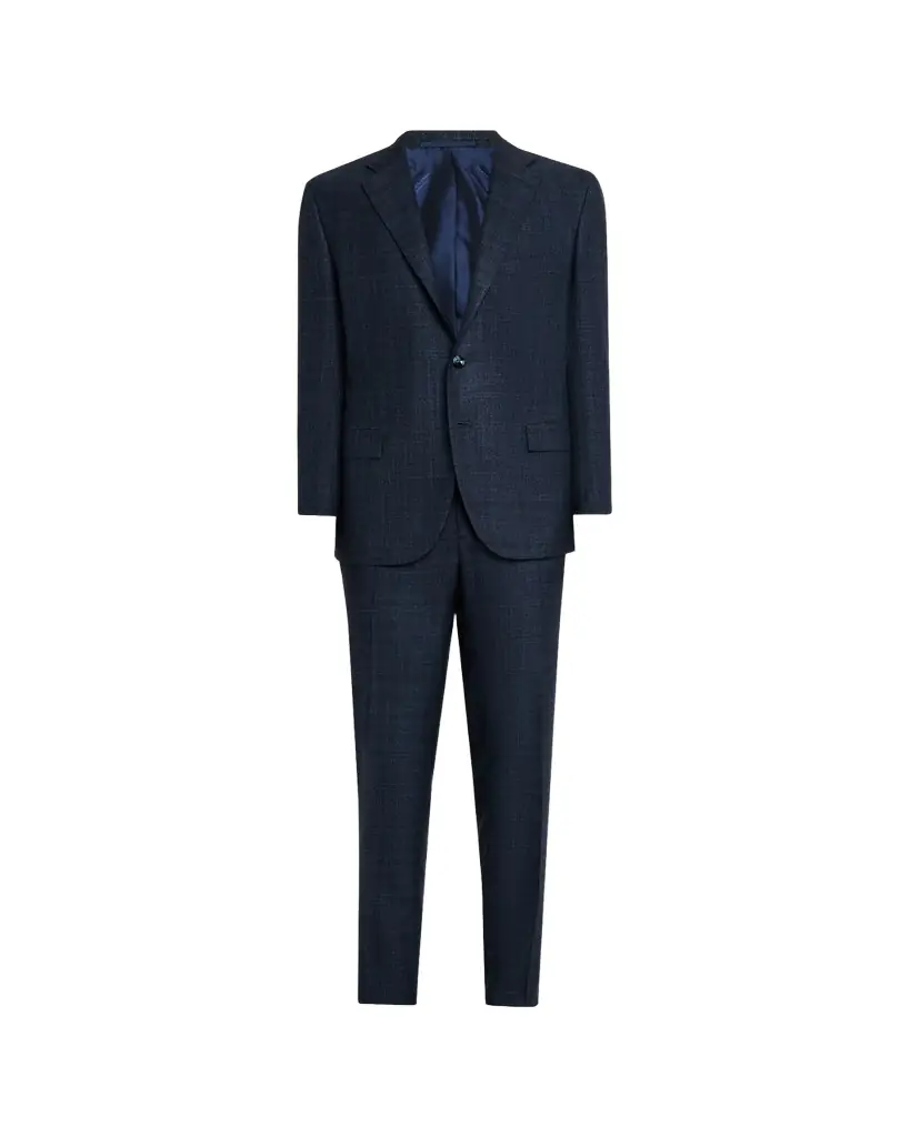 Kiton Men's Cashmere, Wool and Silk Plaid Two-Piece Suit