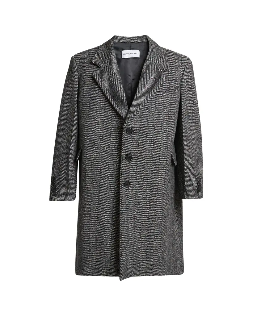 Givenchy Men's Donegal Herringbone Coat