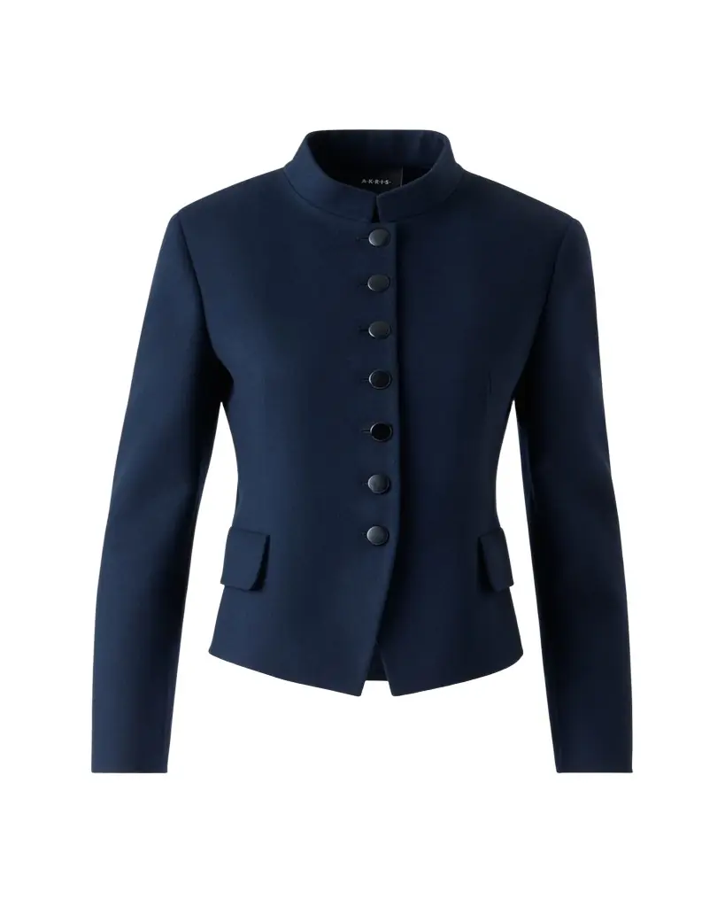 Akris Deva Wool Flannel Double-Face Jacket