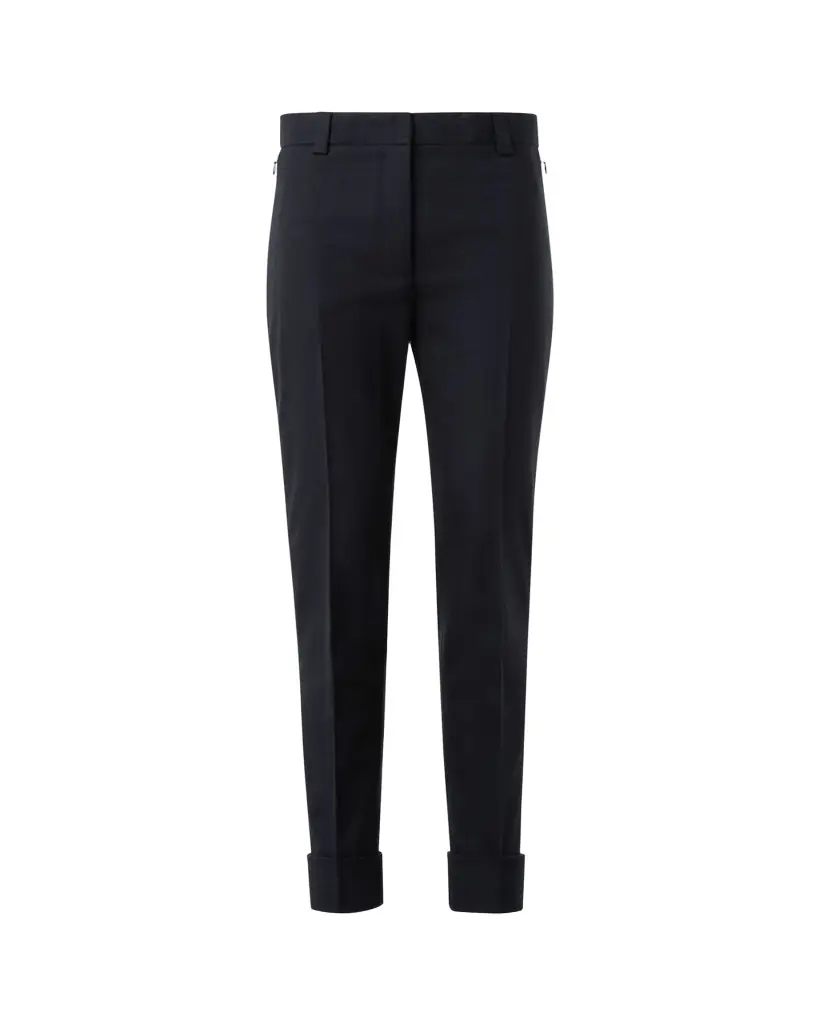 Akris Maxima Wool Stretch Flannel Skinny-Leg Ankle Pants