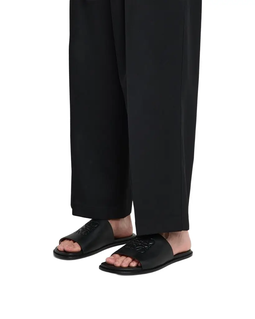 Loewe Men's Flex Anagram Soft Calfskin Slide Sandals