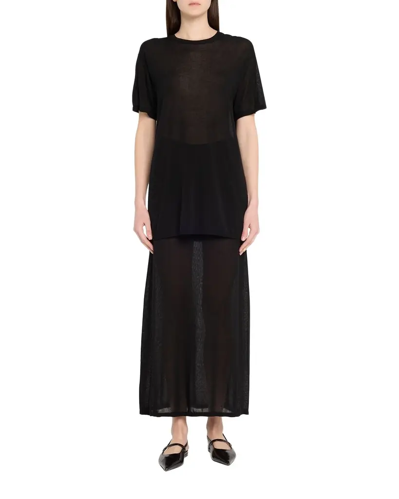 Toteme Sheer Knit Maxi Skirt