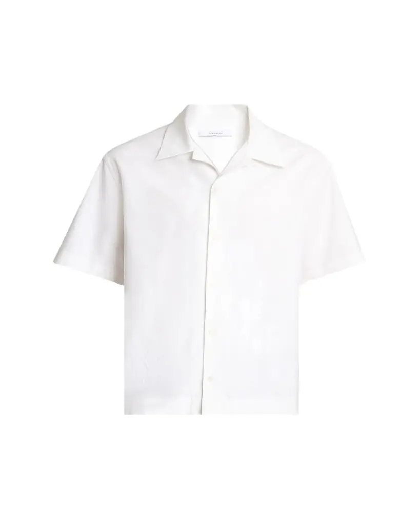 Givenchy Men's Logo-Back Poplin Bowling Shirt