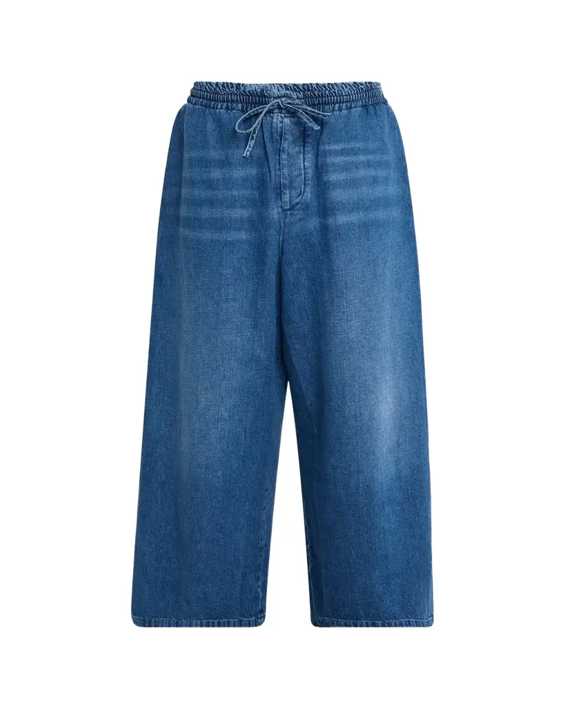 Loewe Men's Washed Denim Stretch-Waistband Pants