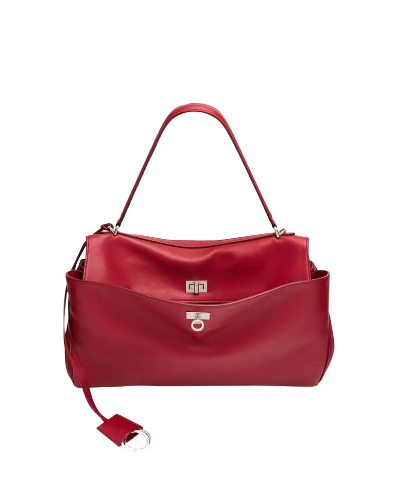 Balenciaga Rodeo Medium Leather Top-Handle Bag