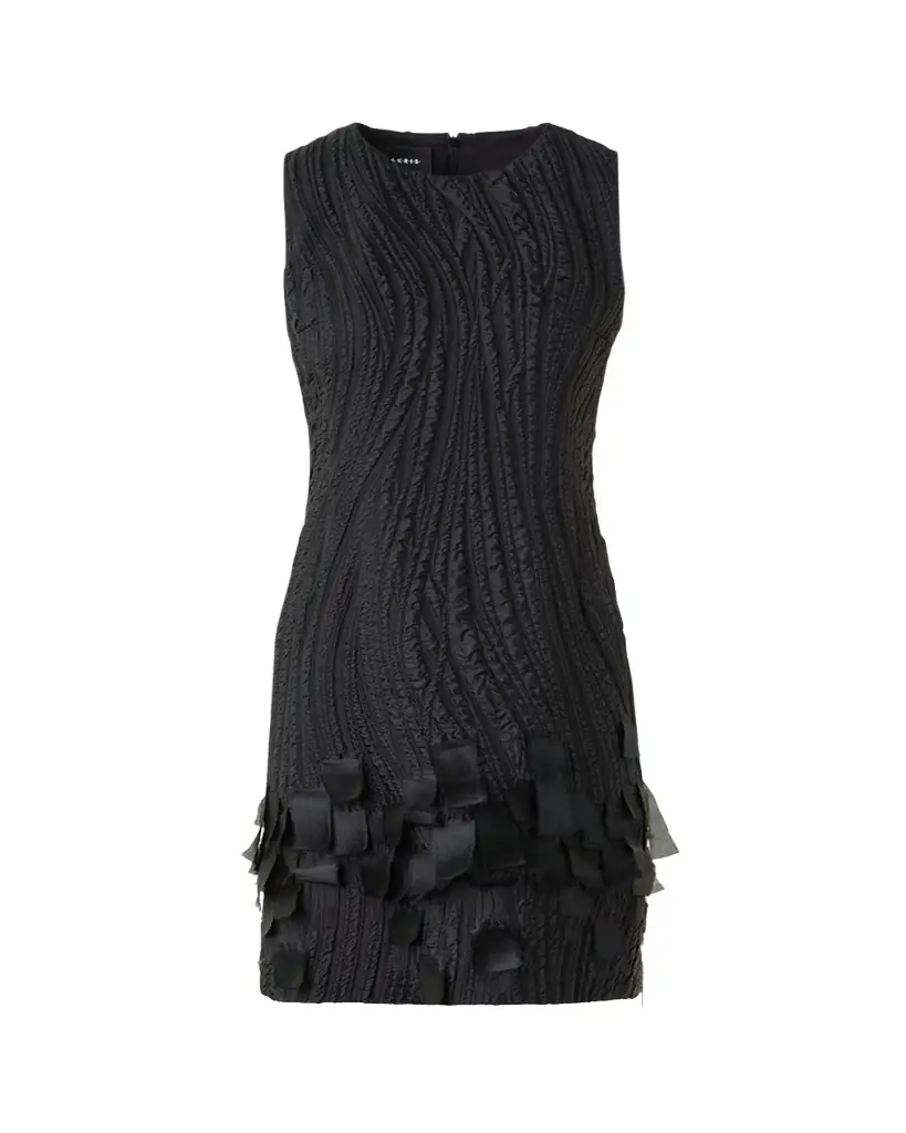 Akris Waves And Ribbons Jacquard Sleeveless Mini Dress