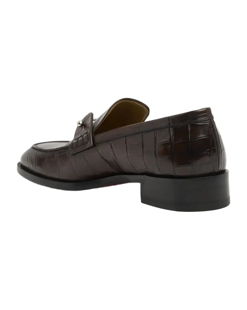 Christian Louboutin Men's Chambelimoc Croc-Effect Loafers