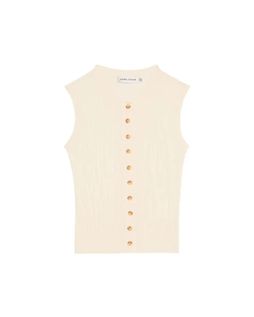 Anna Quan Serafina Button-Front Top