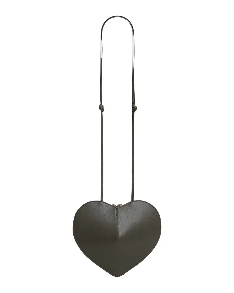 ALAIA Le Coeur Crossbody Bag in Suede