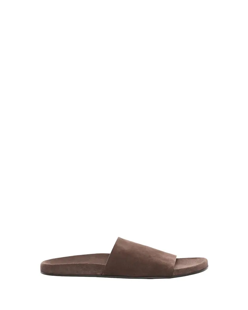 THE ROW Men's Hugh Suede Slide Sandals