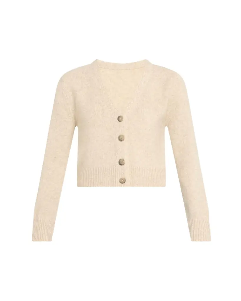 Brandon Maxwell Sloane V-Neck Silk-Cashmere Cardigan