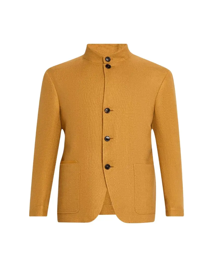 ZEGNA Men's Il Conte Linen-Silk Chore Jacket