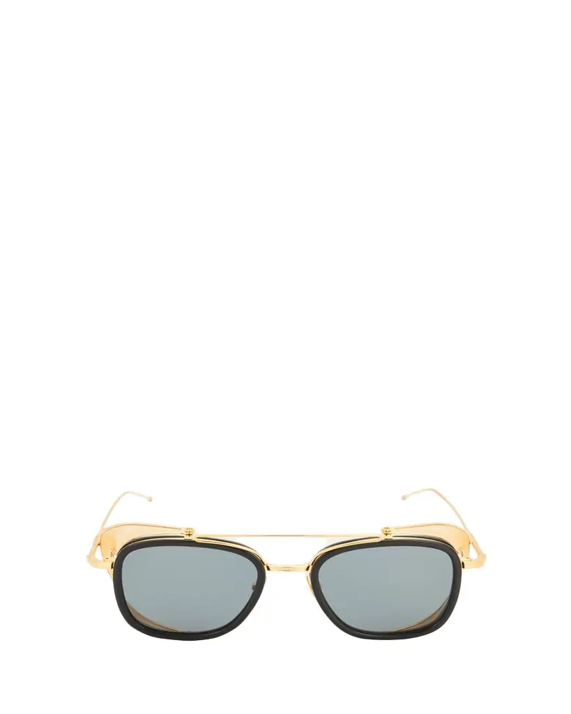 Thom Browne Men's Acetate and Titanium Rectangle Sunglasses with Side Shields
