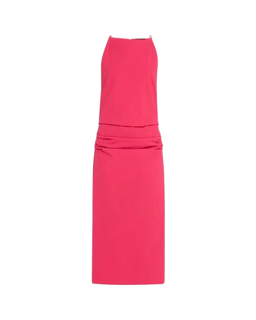 Proenza Schouler Priya Draped Bi-Stretch Cotton Nylon Dress