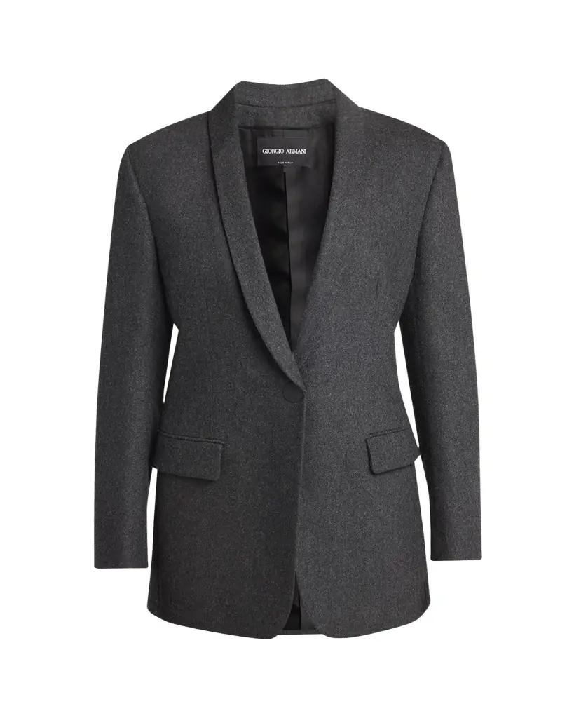 Giorgio Armani Cashmere Flannel Single-Breasted Blazer