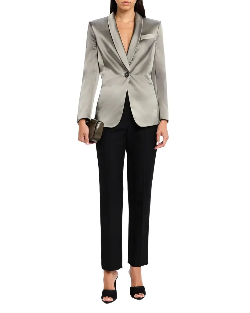 Giorgio Armani Ombre Satin Single-Breasted Blazer