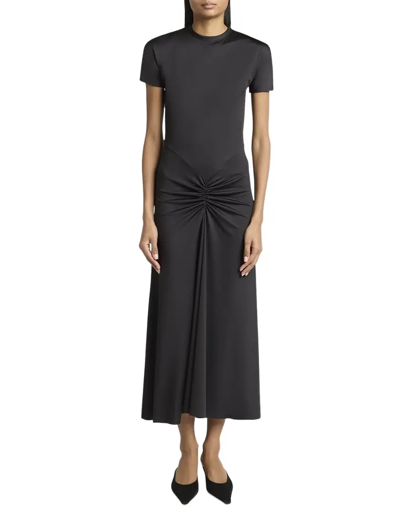 Victoria Beckham Blaire Gathered Waist Midi Dress