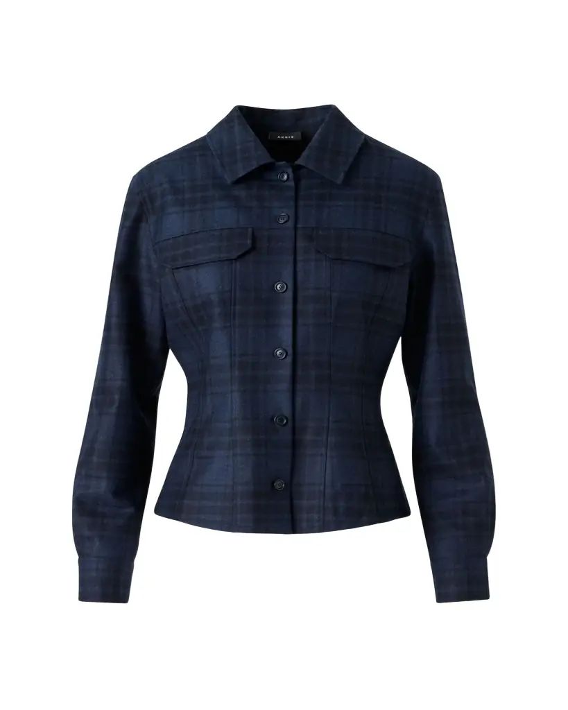 Akris Long-Sleeve Check Flannel Shirt
