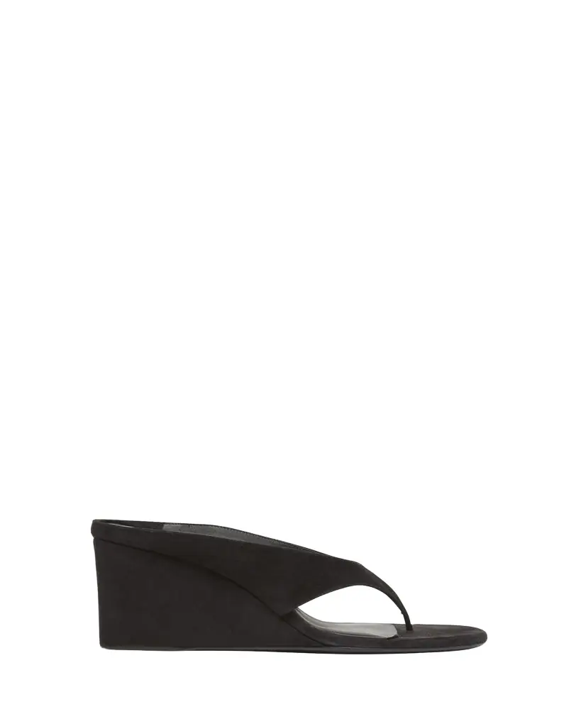 ALAIA Suede Wedge Thong Sandals