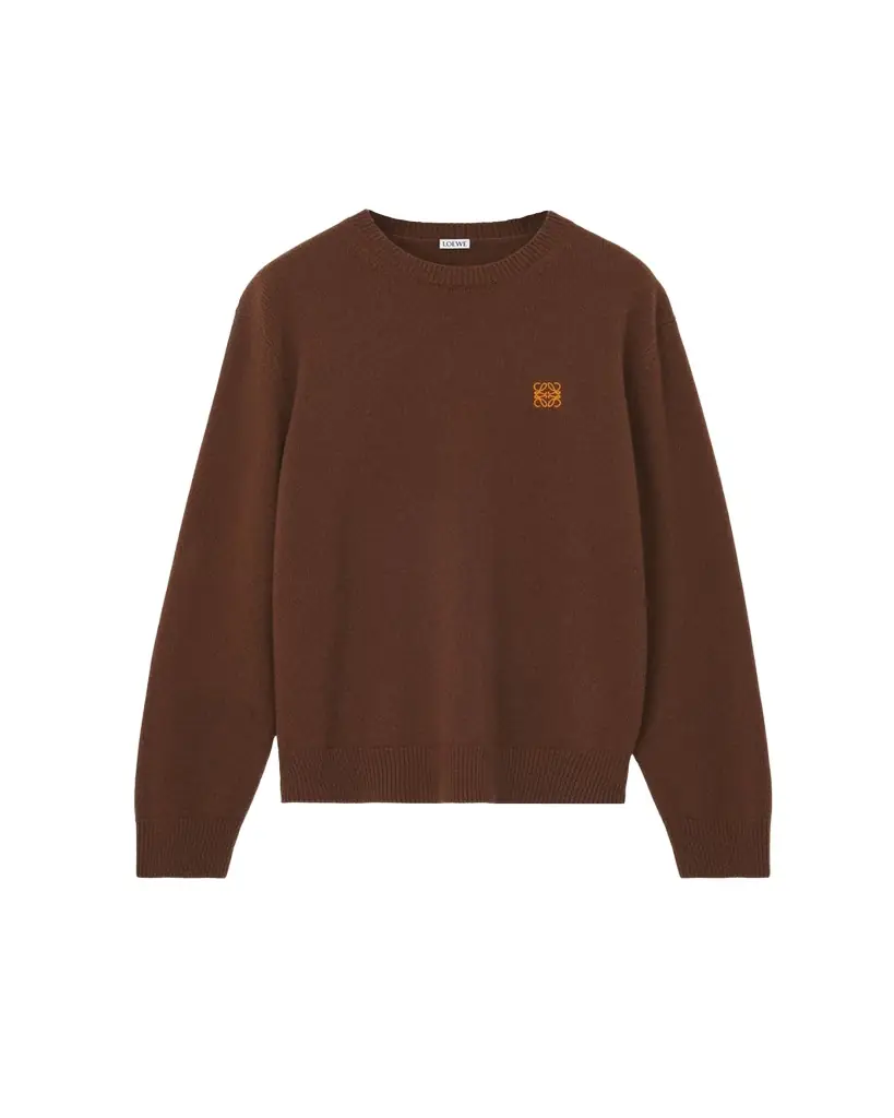 Loewe Men's Wool Mini-Anagram Crewneck Sweater