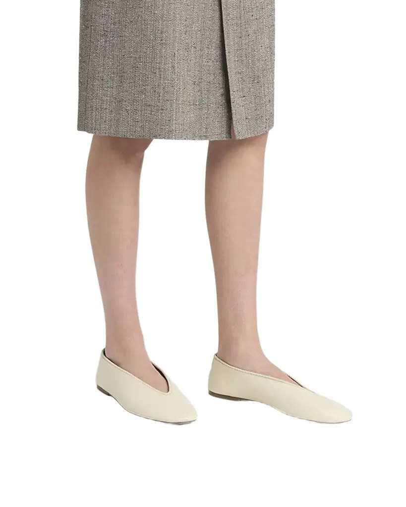 Bottega Veneta Lagoon Nappa Leather Ballerina Flats