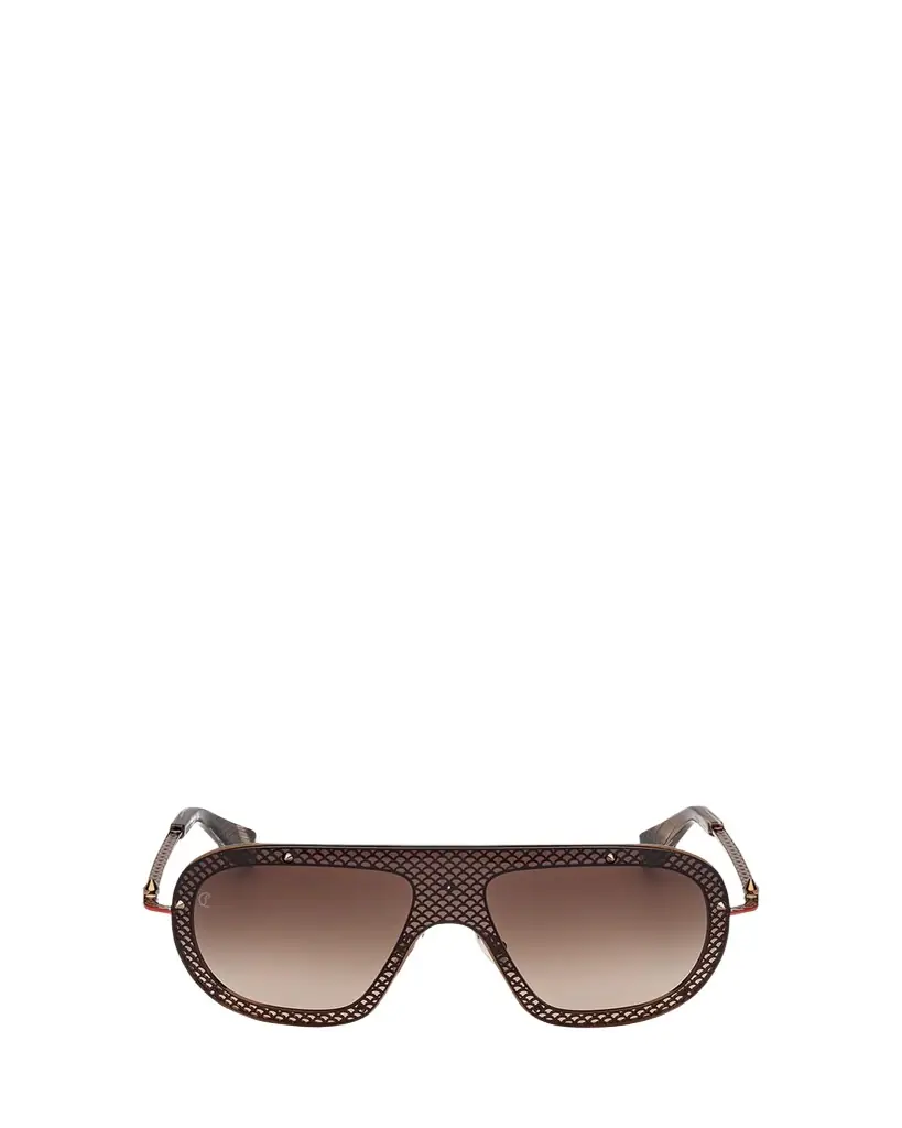 Christian Louboutin Studded Metal Shield Sunglasses
