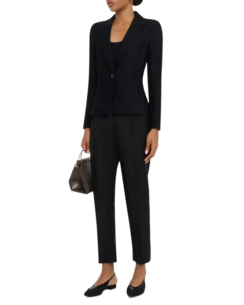 Giorgio Armani Rice Stitch Jersey Single-Breasted Jacket