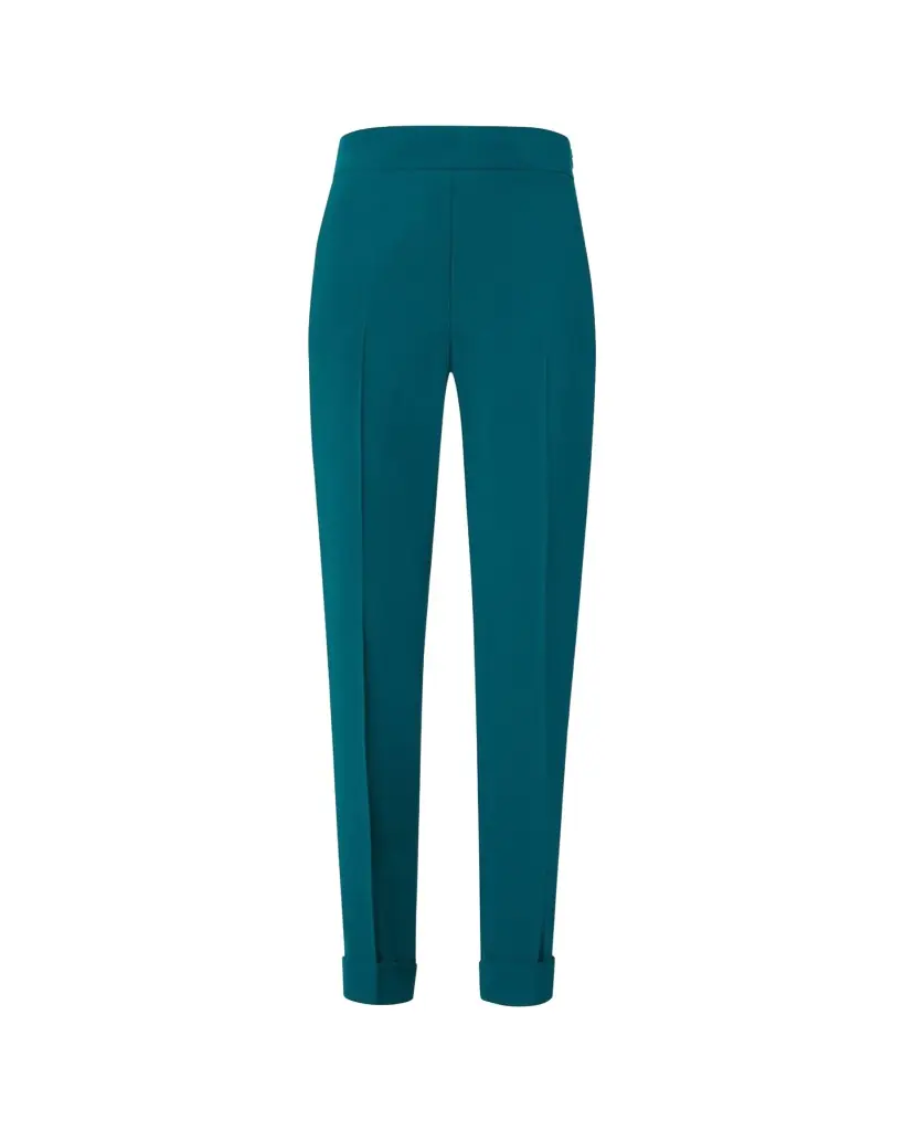 Akris Chris Crepe Tapered-Leg Cuffed Pants