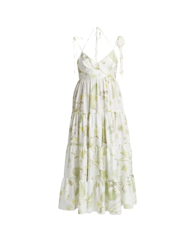Erdem Strappy Fit-&-Flare Maxi Dress
