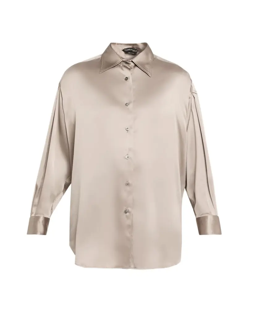 TOM FORD Button-Down Silk Shirt