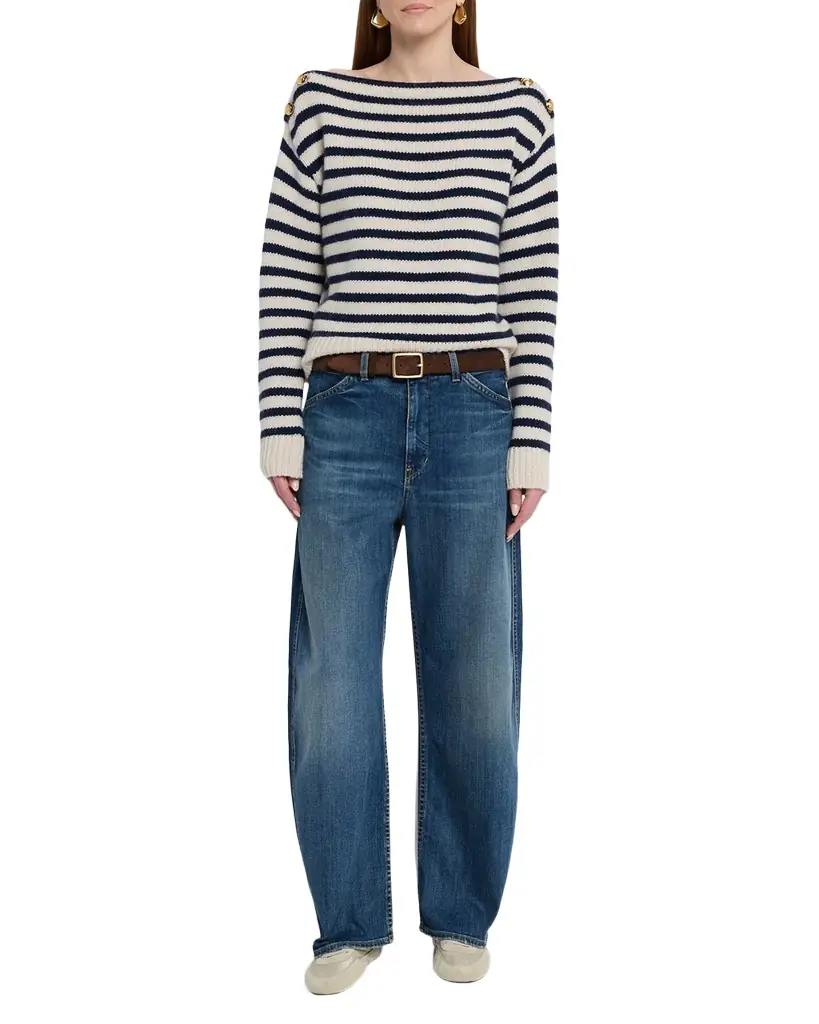 Nili Lotan Tribeca Barrel-Leg Jeans