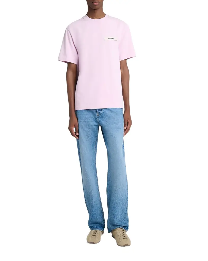 Jacquemus Men 's Grosgrain Logo Crewneck T-Shirt