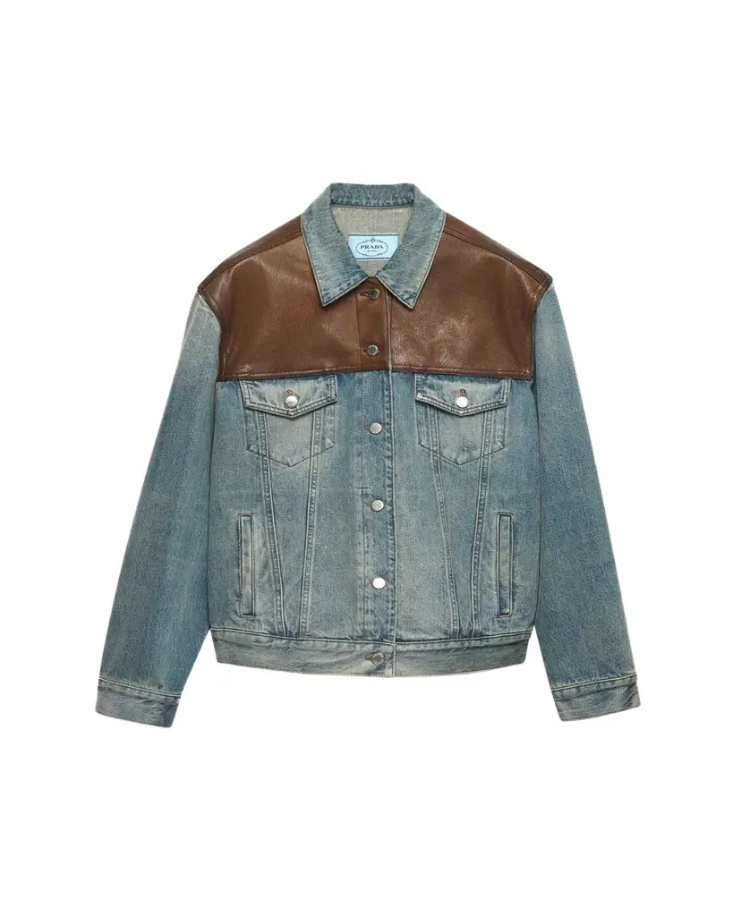 Prada Denim and Leather Jacket