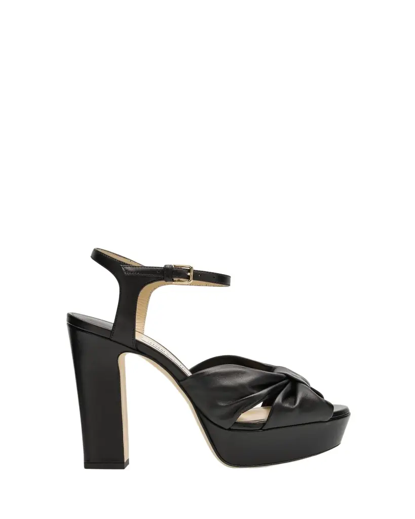 Jimmy Choo Heloise Leather Knot Platform Sandals