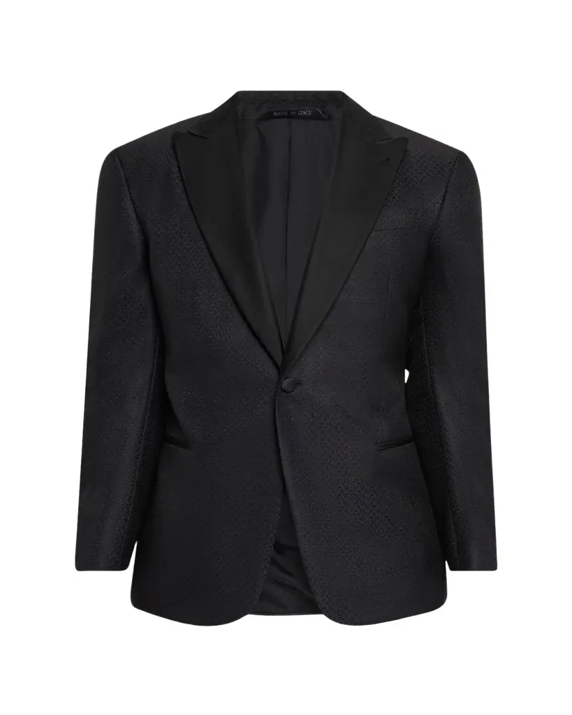 Giorgio Armani Men's Honeycomb Satin Peak Lapel Dinner Jacket