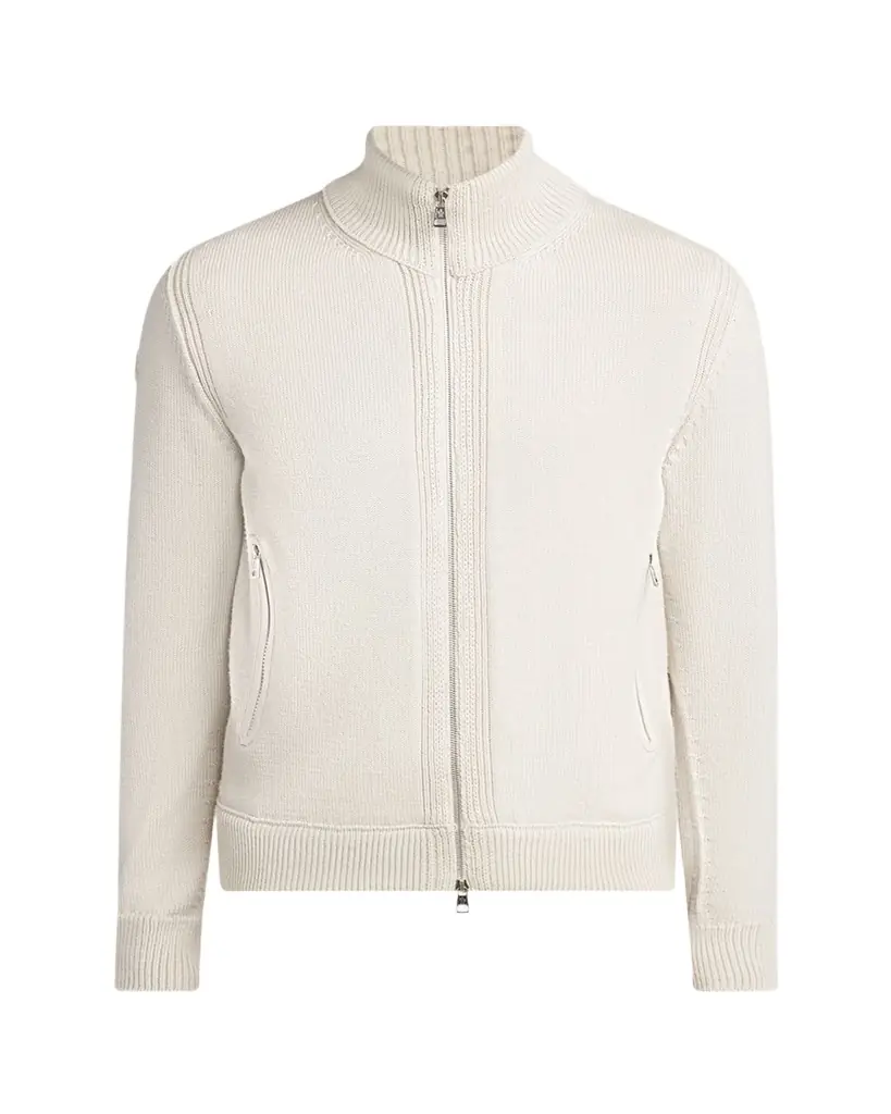 Moncler Men's Edit Padded Back Wool Cardigan