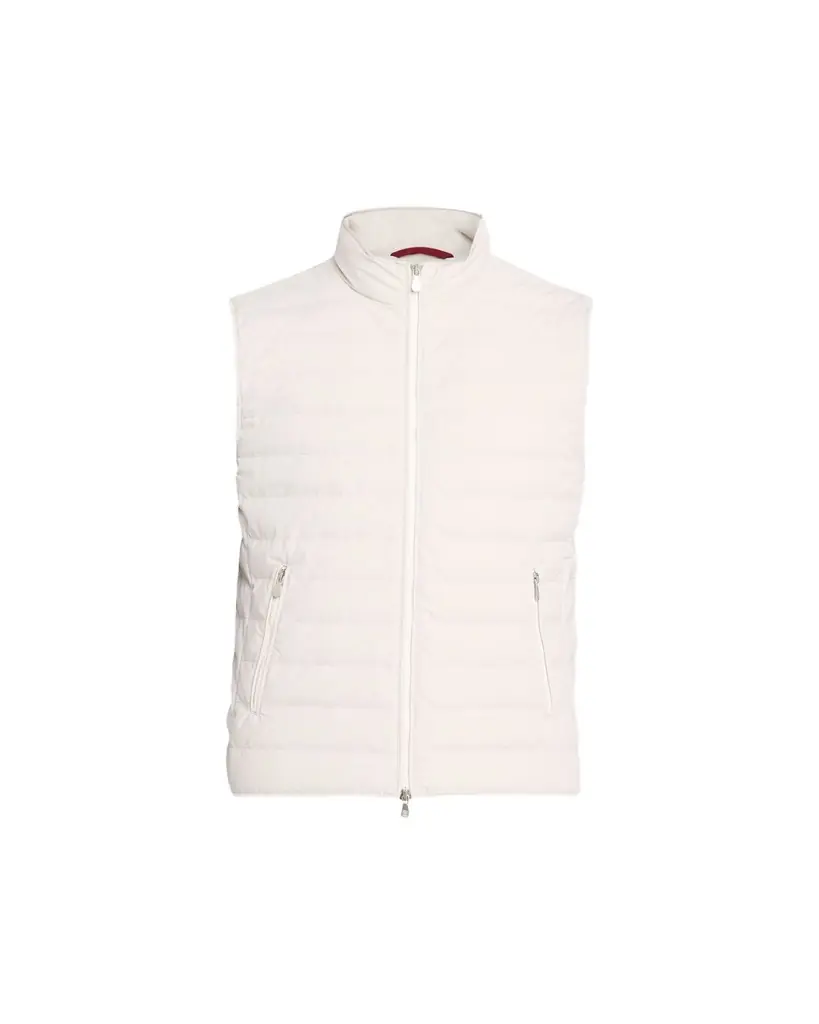 Brunello Cucinelli Men's Down Quilted Nylon Full-Zip Vest