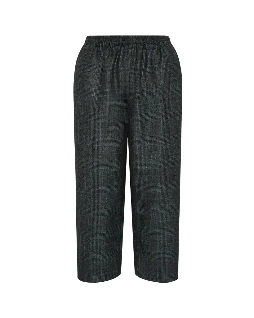 Eskandar Japanese Wool Plaid Trousers
